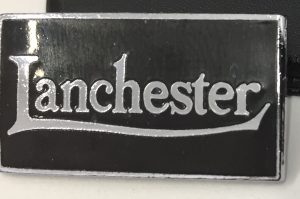 New donations 2018 photo of lapel badge made for 'Lanchester Day' on 29 April 1984 when Lanchester Polytechnic's library was named the Lanchester library